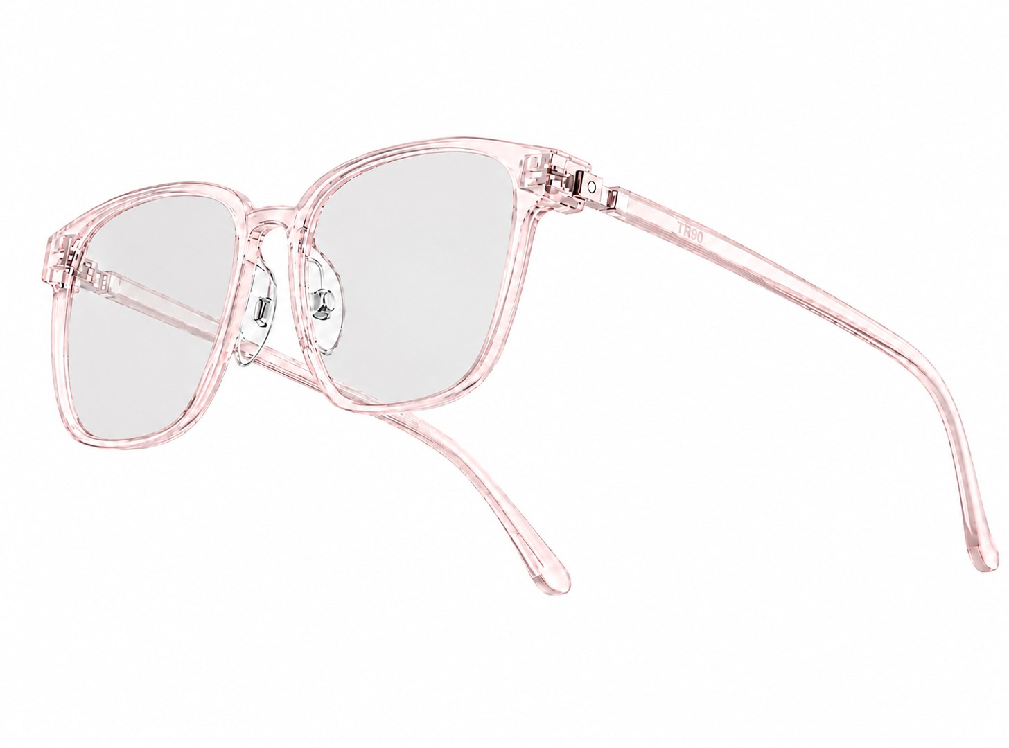 Light Pink frame with Light Gray lenses