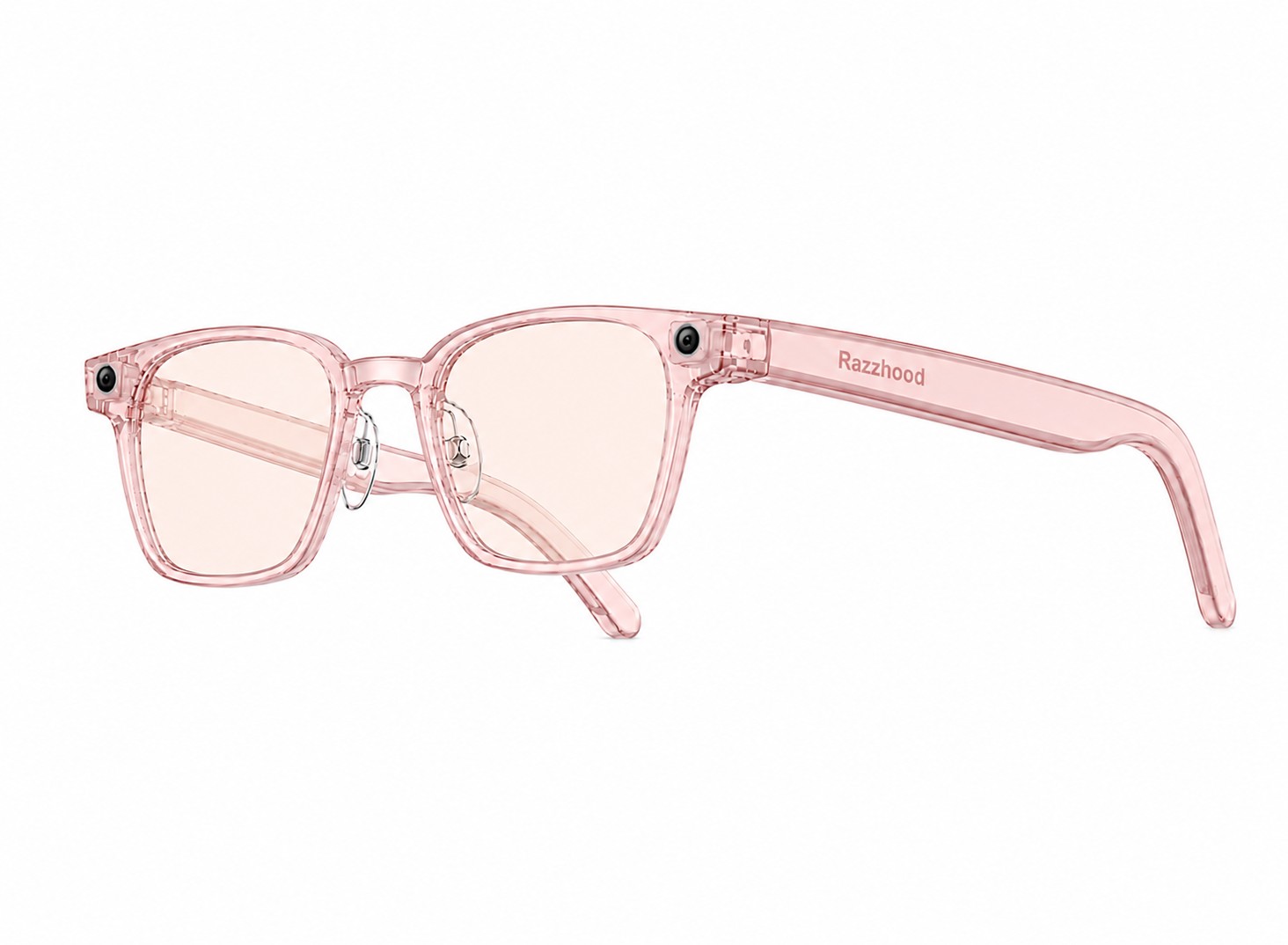 The Razzhood Vision Edition, Light Pink frame with Light Red Gold lenses